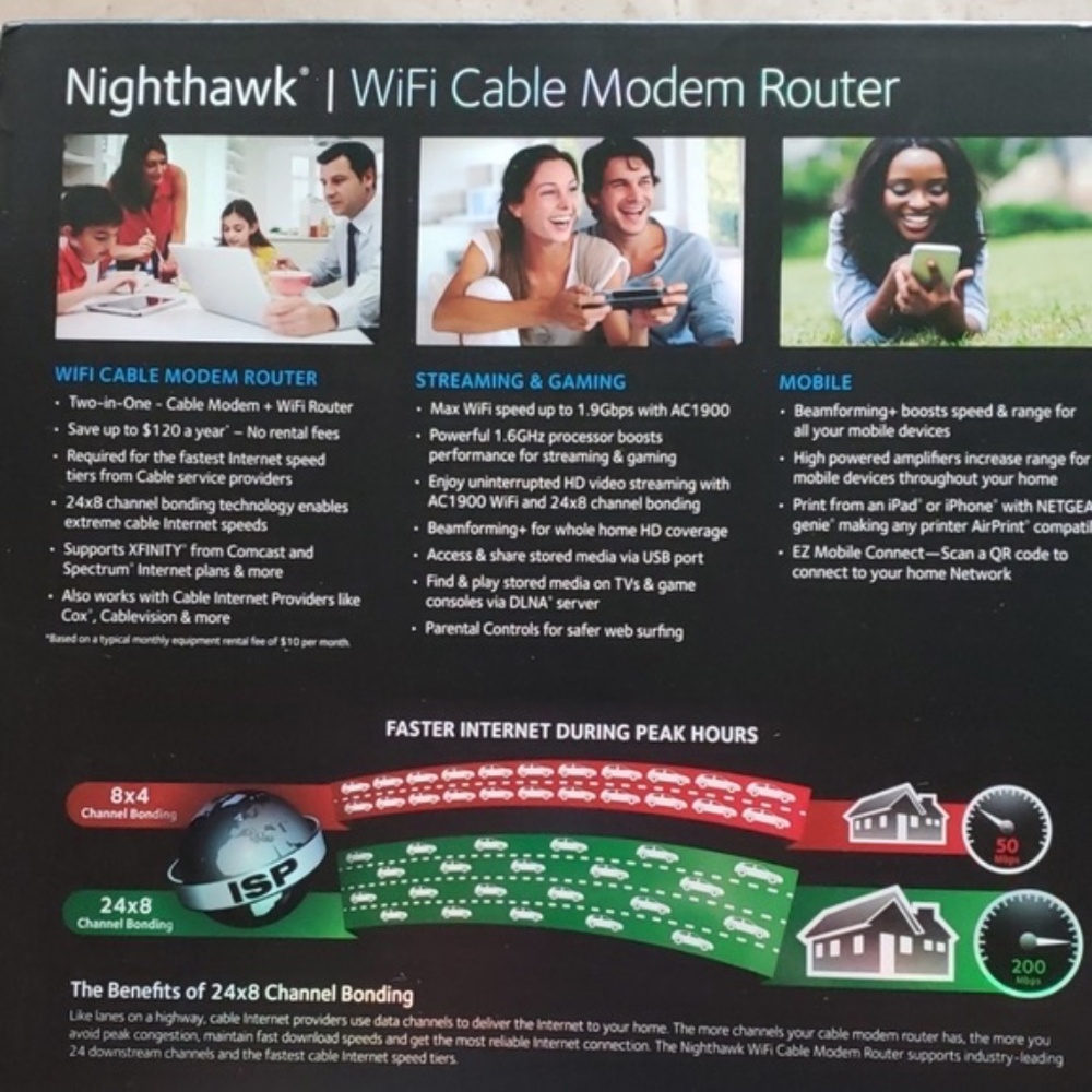 Nighthawk Cable Modem Router - Picture 3 of 6